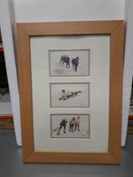 3 ANTIEKE GESIGNEERDE ART DECO WINTERSPORT LITHO,s I.Z.G.ST, Ophalen of Verzenden