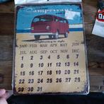 metalen plaat t2 look met kalender zie foto, Huis en Inrichting, Ophalen of Verzenden, Nieuw