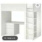 Hoogslaper met bureau en kast, Kinderen en Baby's, Kinderkamer | Bedden, Hoogslaper of Stapelbed, Ophalen of Verzenden, 180 cm of meer