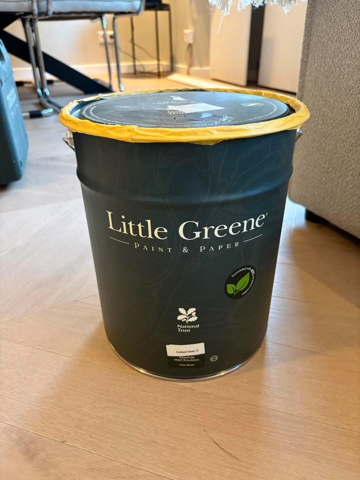 Little Greene Portland Stone 77 - 10L Verf, Doe-het-zelf en Verbouw, Verf, Beits en Lak, Nieuw, Verf, 10 tot 15 liter, Beige, Ophalen of Verzenden