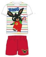 Bing Bunny shortama gestreept wit/rood katoen maat 110, Kinderen en Baby's, Kinderkleding | Maat 110, Nacht- of Onderkleding, AJA Smit