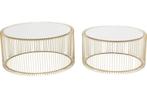 Kare design wire salontafels (set van 2), Ophalen, 50 tot 100 cm, Rond, 50 tot 100 cm