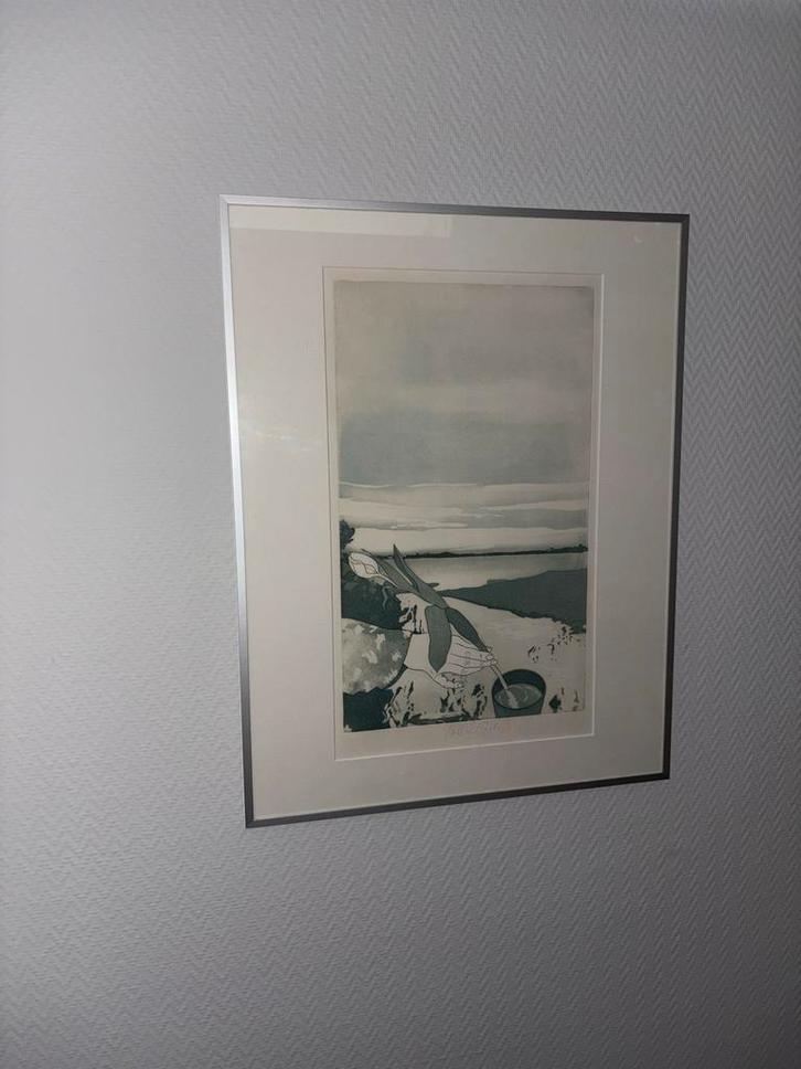 Albert Heijn 100 Jaar, ets Sjoerd Bakker, Antiek en Kunst, Kunst | Etsen en Gravures, Ophalen