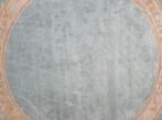 Handmade rond tapijt Nepal licht blauw wol 220x220cm, Pastel kleurig nepalees Oriental modern, ., Rond, 200 cm of meer