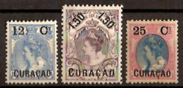 Curacao NVPH nr 26/8 postfris Frankeerzegels 1901-02 beschikbaar voor biedingen