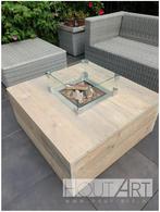Vuurtafel / salontafel met inbouwbrander vierkant!, Info@hout-art.nl, Nieuw, Ophalen of Verzenden, Hoeves 3 in Schijndel