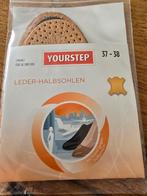 Te koop nieuwe lederen halve inlegzolen voor schoenen maat 3, Diversen, Verpleegmiddelen, Ophalen of Verzenden, Nieuw