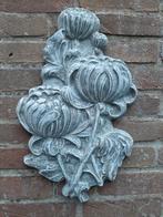 Pioenrozen bloemen wanddecoratie betonnen beeld tuinbeeld, Ophalen of Verzenden, Nieuw