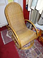 Rotan schommelstoel, Huis en Inrichting, Ophalen, Gebruikt, Bruin, Riet of Rotan