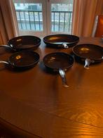 Greenpan vispan en koekenpannen, Huis en Inrichting, Ophalen of Verzenden, Zo goed als nieuw, Rvs, Pannenset