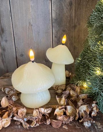 Set paddenstoelen led kaarsen beschikbaar voor biedingen