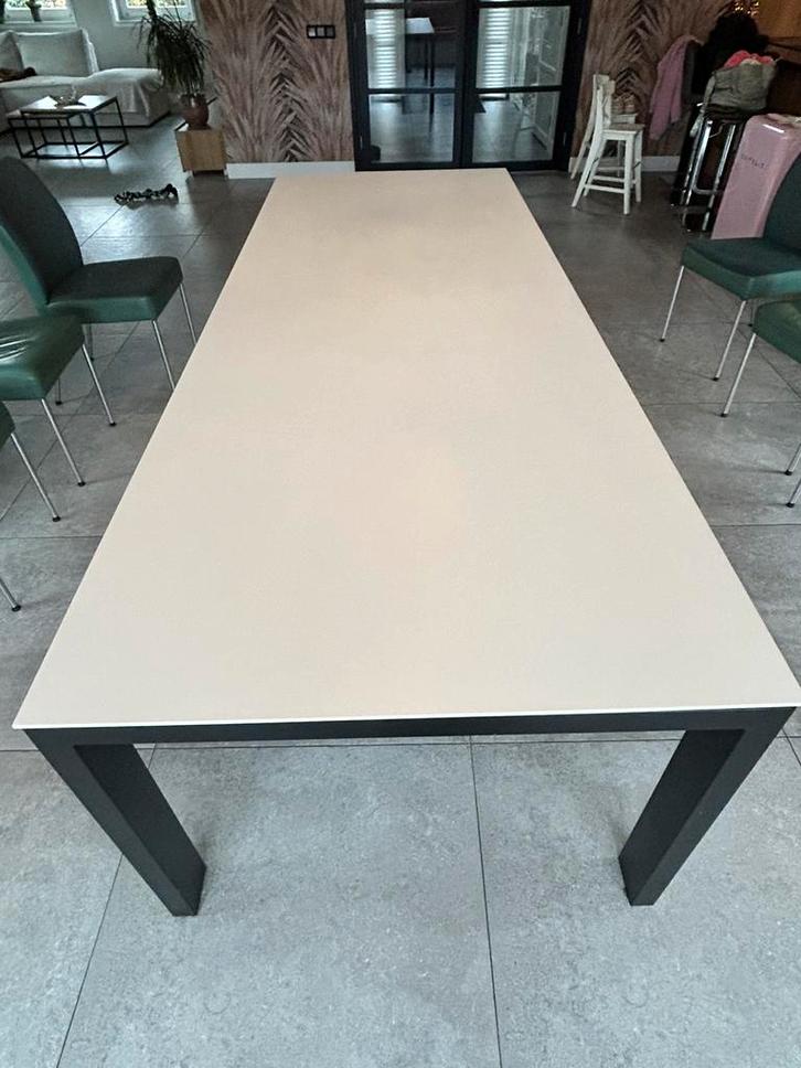 Keramische eettafel, Huis en Inrichting, Tafels | Eettafels, Gebruikt, Rechthoekig, Ophalen