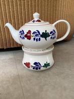 Boerenbont theepot met warmhouder, Huis en Inrichting, Overige typen, Ophalen of Verzenden, Zo goed als nieuw, Aardewerk