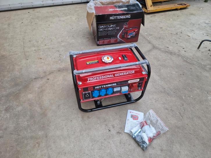 Huttenberg noodstroom aggregaat 2.5 kW -denk vooruit-, Doe-het-zelf en Verbouw, Aggregaten, Nieuw, Benzine, Minder dan 5 kVA, Geluidgedempt