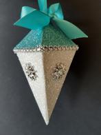 Kerstornament Ijsblauw glitter 2 Kurt S. Adler, Diversen, Kerst, Verzenden, Nieuw