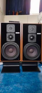 Magnat All-Ribbon 4 Vintage Speakers + Vogel's Stands, Ophalen, Gebruikt, Magnat, 120 watt of meer