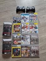 PS3 Controllers + 13 Games + Kabels, Ophalen, Zo goed als nieuw, Met 2 controllers, Met games