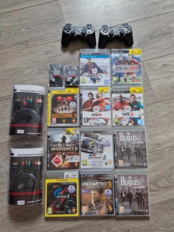 PS3 Controllers + 13 Games + Kabels beschikbaar voor biedingen