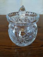 Marmelade POT met deksel,  10 cm hoog, geslepen  kristal, Ophalen of Verzenden