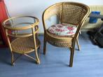 Rotan tafeltje en stoel, Antiek en Kunst, Ophalen of Verzenden