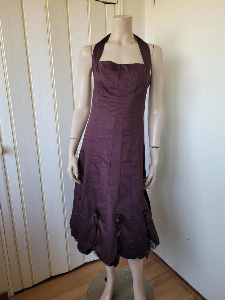 Karen Millen jurk paars maat 34/36, Kleding | Dames, Gelegenheidskleding, Zo goed als nieuw, Overige typen, Maat 36 (S), Paars