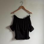 Zwarte off-shoulder top maat S, Zwart, Ophalen of Verzenden, Zo goed als nieuw, Vintage