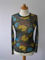 Zwarte transparante top met gouden draadje., Kleding | Dames, Tops, Nieuw, Ophalen of Verzenden, Lange mouw, Maat 36 (S)