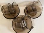 Vintage Arcoroc France, Rookglas - kop en schotels, 6 stuks, Ophalen of Verzenden
