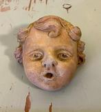 Franse muurdecoratie betonnen meisjeshoofd kinderkopje, Ophalen of Verzenden, Zo goed als nieuw