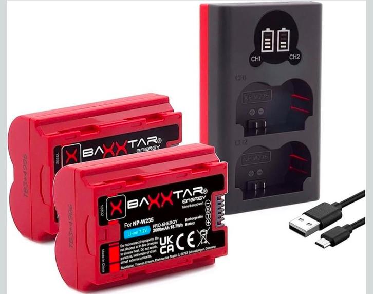NP-W235 2600 mAh accu's en lader Fujifilm GFX X-T5 X-T4, Audio, Tv en Foto, Fotografie | Accu's en Batterijen, Nieuw, Ophalen of Verzenden
