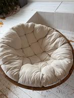 Comfortabele Papasan Stoel - Perfect voor Binnen & Buiten!, Huis en Inrichting, Stoelen, Ophalen, Wit, Riet of Rotan, Zo goed als nieuw