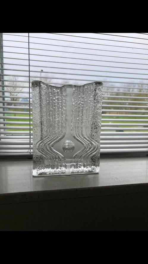 Vintage Mid Century melted iceglass object Nybro Sweden, Antiek en Kunst, Kunst | Designobjecten, Ophalen of Verzenden