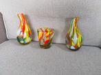 Fidrio vaasjes, Pisa carnaval, Huis en Inrichting, Overige kleuren, Ophalen of Verzenden, Minder dan 50 cm, Glas
