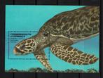 dominica 1993 pf blok schildpadden reptielen turtle zeeleven, Ophalen of Verzenden, Dier of Natuur, Postfris