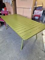 Demo tafel 207x100 Fermob Luxembourg pesto, Ophalen, Zo goed als nieuw, Rechthoekig