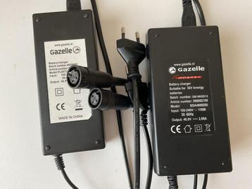 🔥 Originele Gazelle 48V Fiets Opladers - twee stuks 🔥 beschikbaar voor biedingen