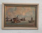 Schilderij van J Van Reyn haven gezicht rotterdam., Antiek en Kunst, Ophalen of Verzenden