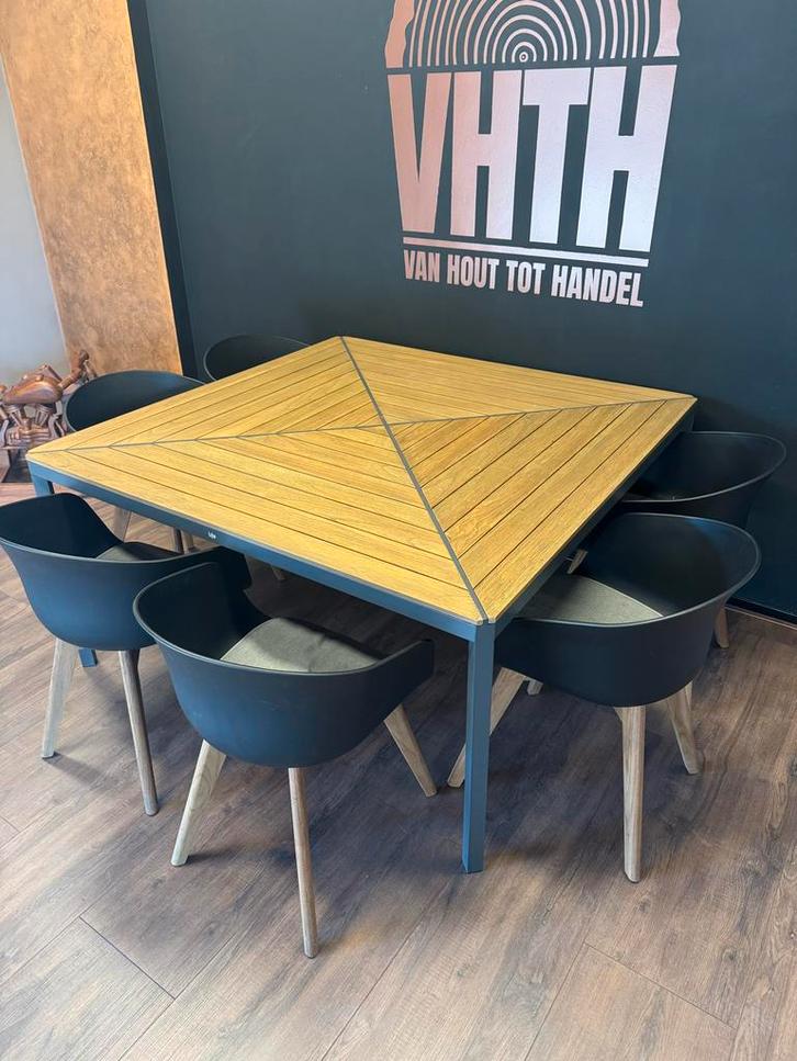 Luxe Tuinset - Life Outdoor Living, Tuin en Terras, Tuinsets en Loungesets, Zo goed als nieuw, Tuinset, Teakhout, 6 zitplaatsen