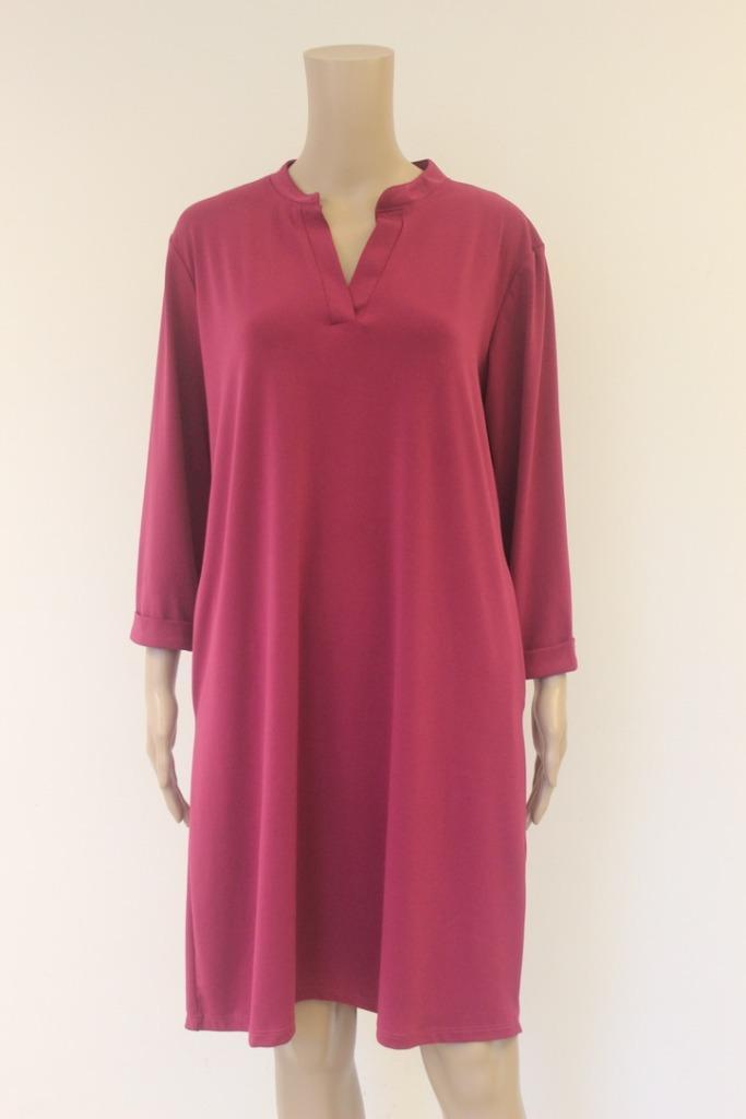 FOS Amsterdam fuchsia jurk maat L, Kleding | Dames, Jurken, Zo goed als nieuw, Maat 42/44 (L), Roze, Knielengte, Ophalen of Verzenden
