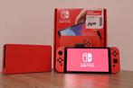 NintendoSwitch OLED Mario Red Editie + 2Joystick’s+ 8spellen, Switch OLED, Met games, Verzenden, Met 2 controllers