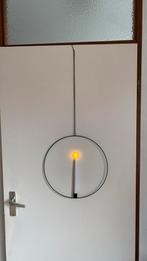LED raamdecoratie ring 40 cm hangend met kaars, Ophalen of Verzenden, Zo goed als nieuw