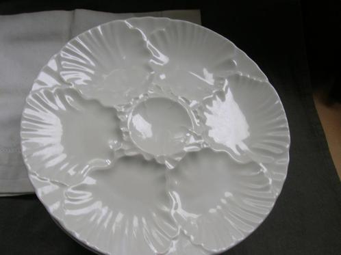 6 vintage oesterborden wit Bareuther prima staat 40,-- 6 st., Huis en Inrichting, Keuken | Servies, Zo goed als nieuw, Bord(en)