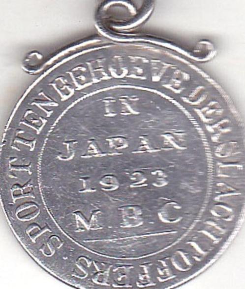 JAPAN 1923 M.B.C. SPORT TEN BEHOEVE DER SLACHTOFFERS, Postzegels en Munten, Penningen en Medailles, Overige materialen, Verzenden