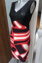 Sandro Ferrone prachtige jurk rood wit zwart s/m, Sandro Ferrone, Ophalen of Verzenden, Zo goed als nieuw, Knielengte