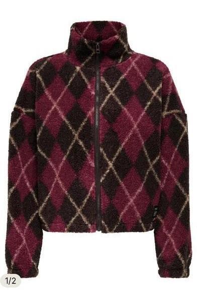 Teddy vest Careline van Only Carmakoma Maat 46/48 M, Kleding | Dames, Truien en Vesten, Nieuw, Maat 46/48 (XL) of groter, Rood