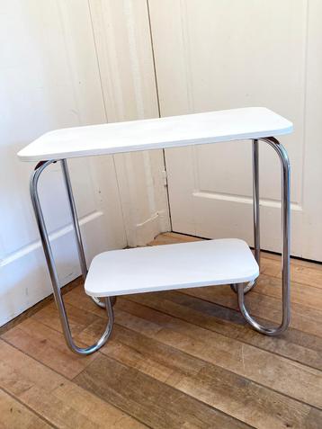 Vintage buisframe bijzettafel Bauhaus stijl/Art Deco beschikbaar voor biedingen