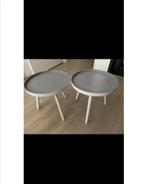 2 ronde rond bijzettafel Salontafel tafel Koffietafel, Ophalen of Verzenden, Gebruikt, Rond, Hout