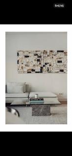 Eichholtz Salontafel Glas & Natuursteen - Gebruikt, Ophalen, Minder dan 10 m², Grijs