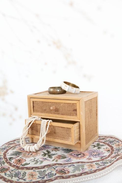 Vintage sieradenkastje/ ladekastje, Antiek en Kunst, Curiosa en Brocante, Ophalen of Verzenden