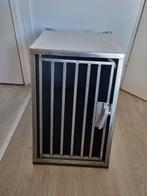 Metalen vervoersbench met antislip mat binnenin., Ophalen, Zo goed als nieuw